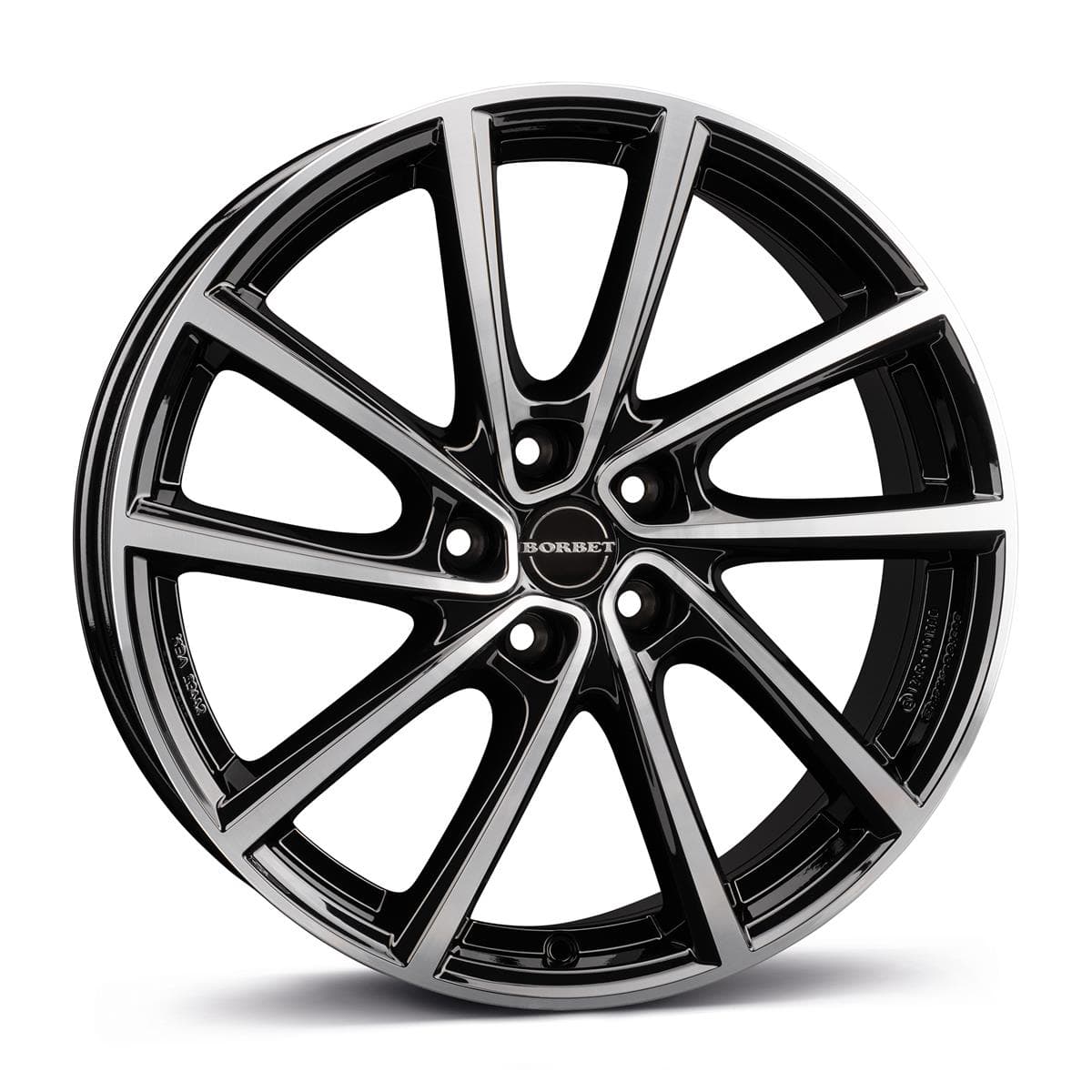 Borbet V Black Polished Glossy 7x19
