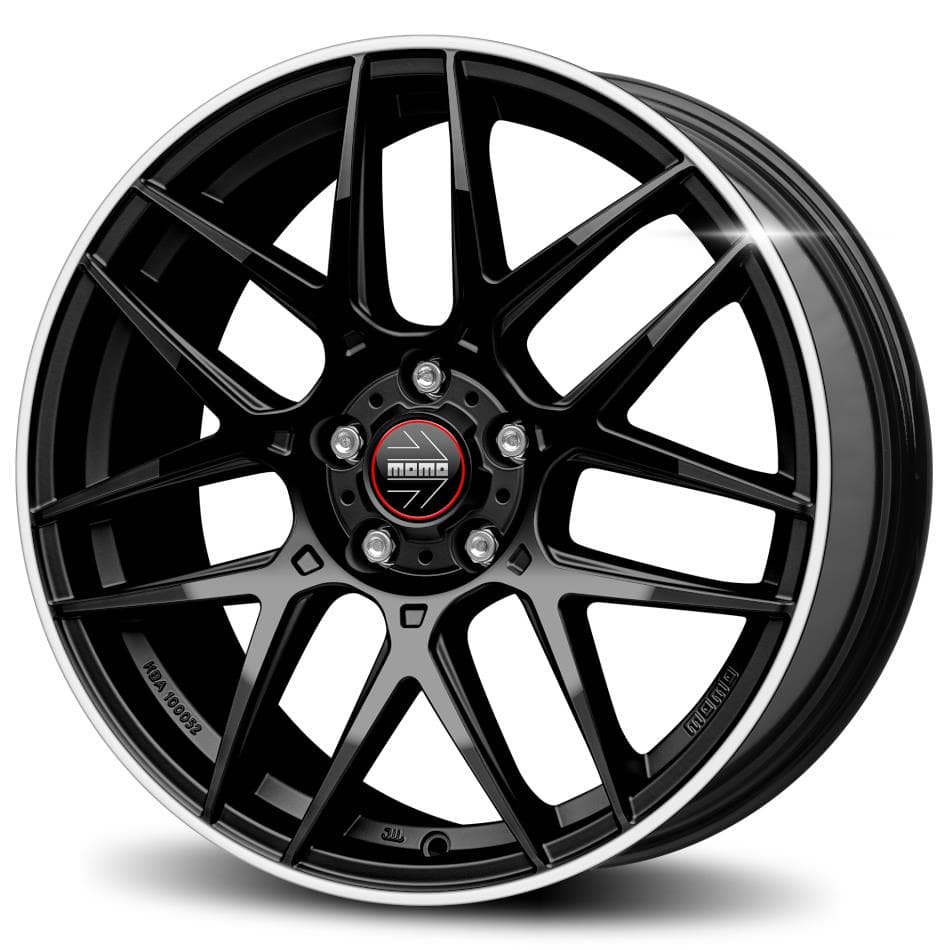 Momo Competizione Glossy Black Polished Lip 8x19