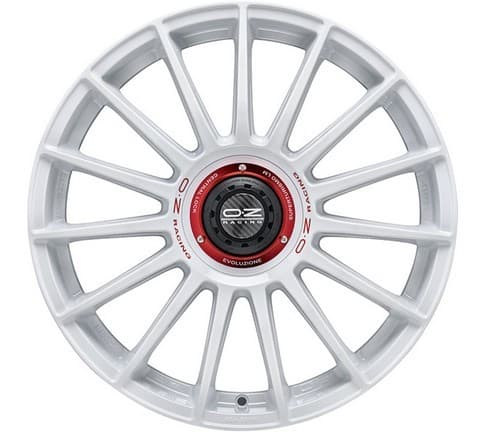 OZ Racing Superturismo Evoluzione Wrc Race White Red Lettering 8.5x19