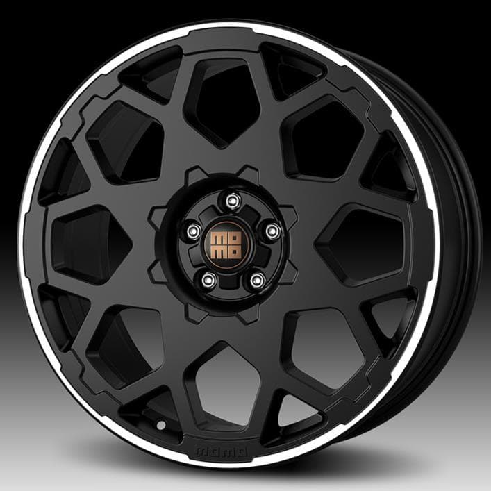 Momo Heavy Duty Matt Black Polished 8.5x20