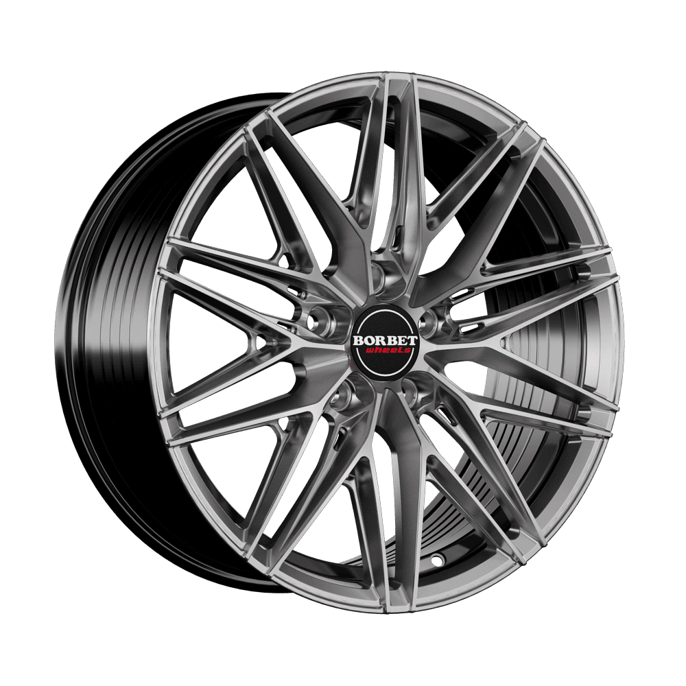 Borbet FB1 Hyper Black Silver 8x18