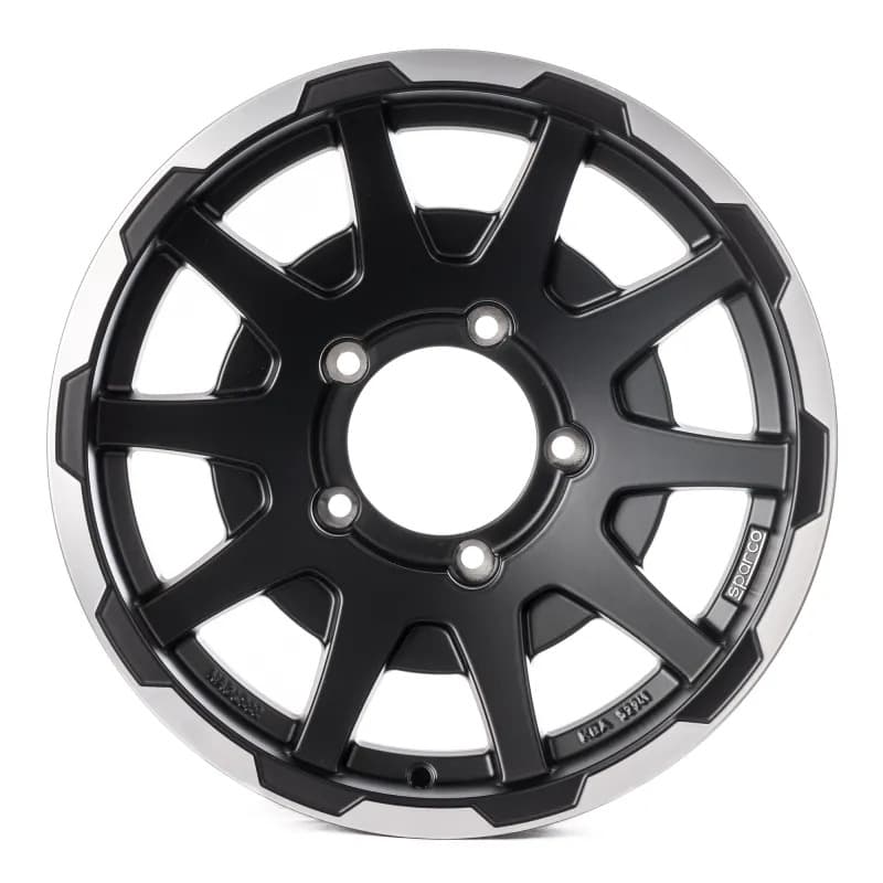 Sparco Dakar Matt Black Lip Polish NO Cap 5.5x16
