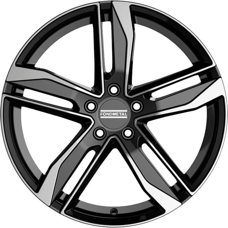 Fondmetal Hexis Glossy Black Machined 8x18