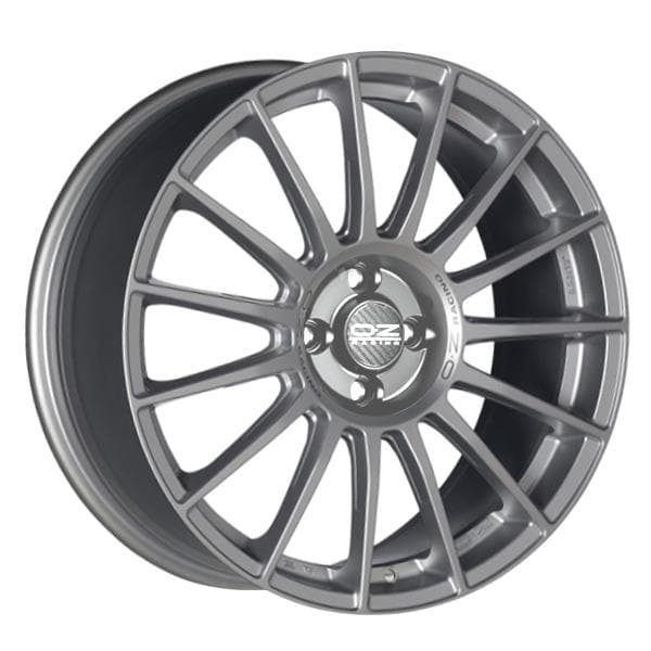 OZ Racing Superturismo LM Matt Race Silver Black Lettering 7.5x18