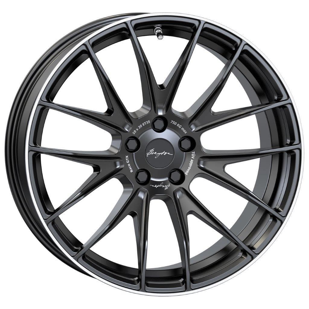 Breyton Race Gtx Matt Black With Polished Lip 10x20