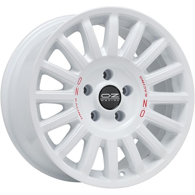 OZ Racing Rally Raid Race White Red Lettering 8.5x18