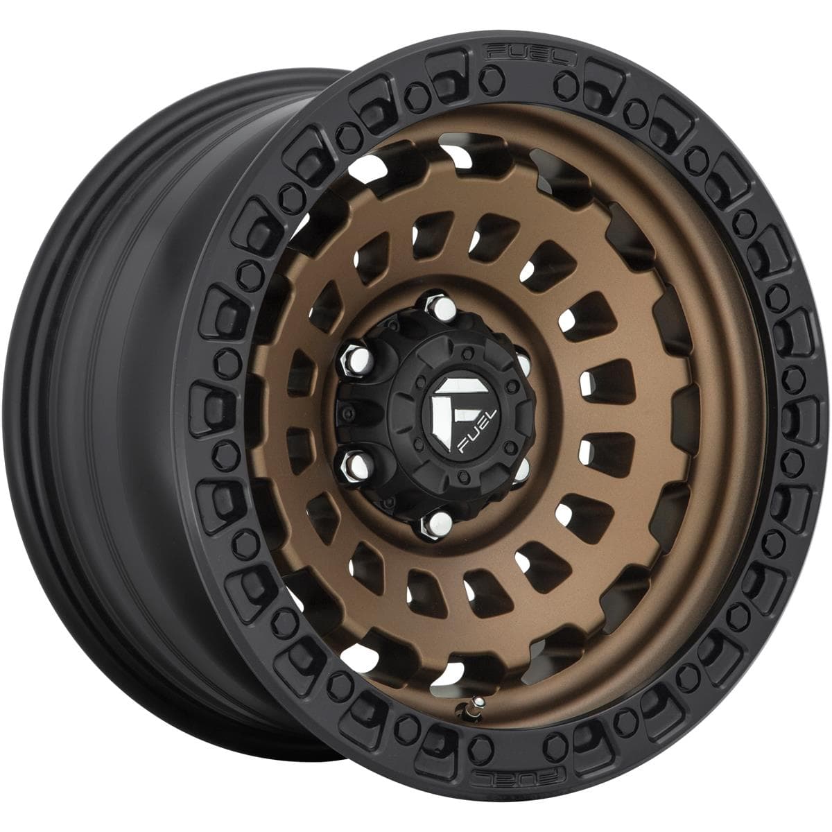 Fuel D634 Zephyr Matte Bronze Black Bead Ring 8x17