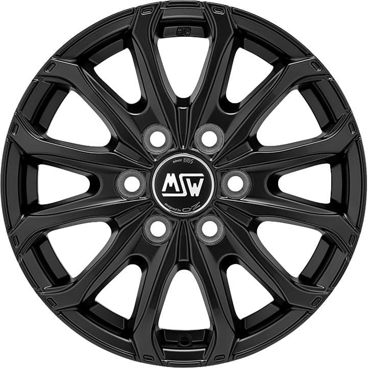 MSW 48 Van 6 Holes Matt Black 6.5x16