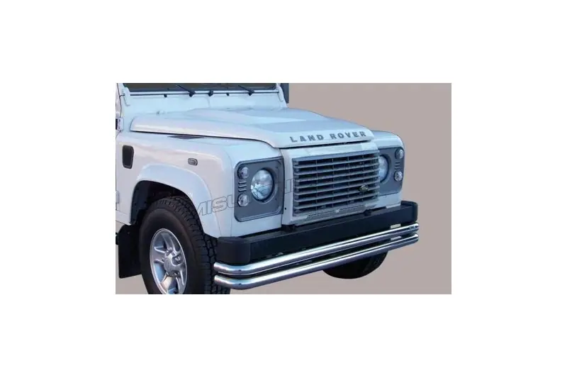 Double front protection ø63, mirror polished — Land Rover Defender
