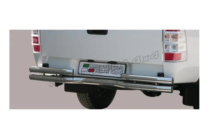 Double-bent rear protection ø63, mirror polished — Ford Ranger (2007–2012)