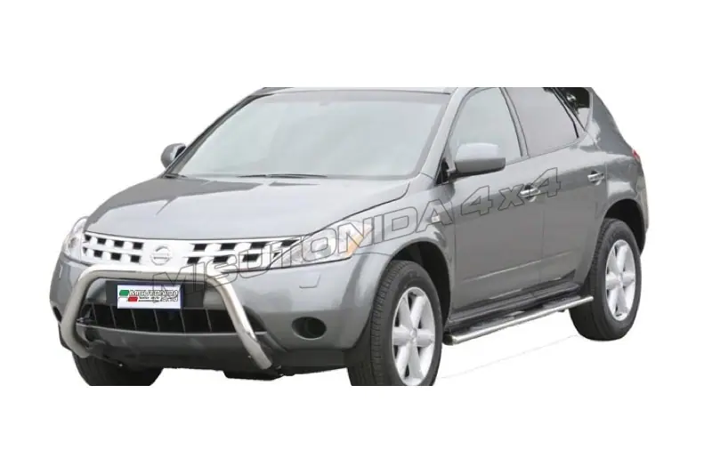Design side steps with aluminium treads øovaal, mirror polished — Nissan Murano (2005–2008)
