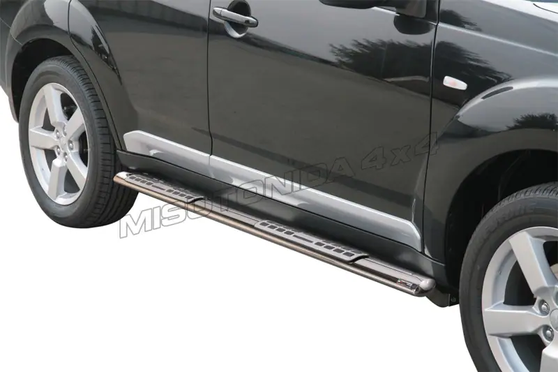 Astmelauad Design, alumiiniumastmete ja neopreeniga øovaal, poleeritud — Mitsubishi Outlander (2007–2010)