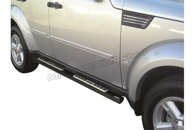 Design side steps with aluminium treads øovaal, black — Dodge Nitro (2007–)