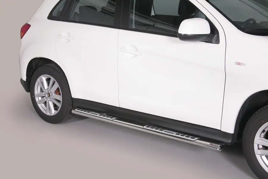 Astmelauad Design, alumiiniumastmete ja neopreeniga øovaal, poleeritud — Mitsubishi ASX (2010–2013)