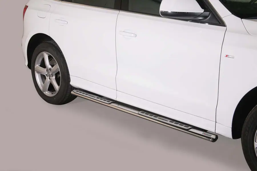 Astmelauad Design, alumiiniumastmete ja neopreeniga øovaal, poleeritud — Audi Q5 (2008–2015)