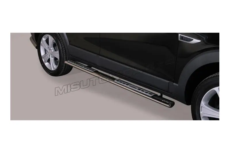 Пороги Design с алюминиевыми накладками øovaal, полированная — Chevrolet Captiva (2011–)