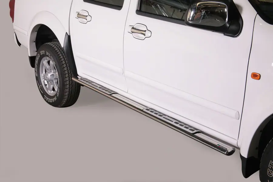 Design side steps with aluminium treads øovaal, mirror polished — Great Wall Steed (2011–)