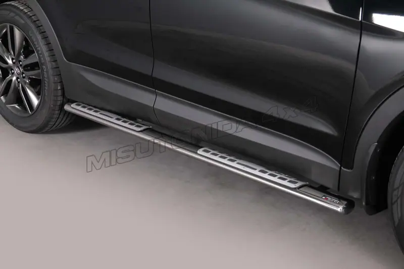 Astmelauad Design, alumiiniumastmete ja neopreeniga øovaal, poleeritud — Hyundai Santa Fe (2012–)