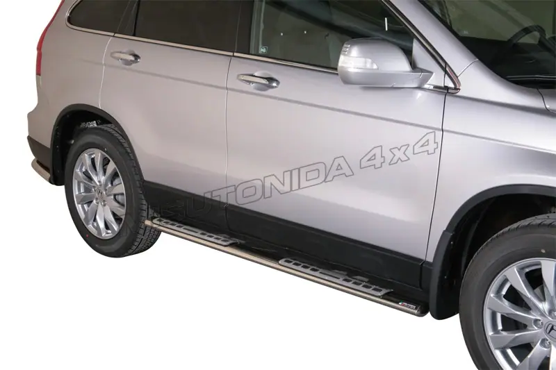 Design side steps with aluminium treads øovaal, mirror polished — Honda CR-V (2012–2015)