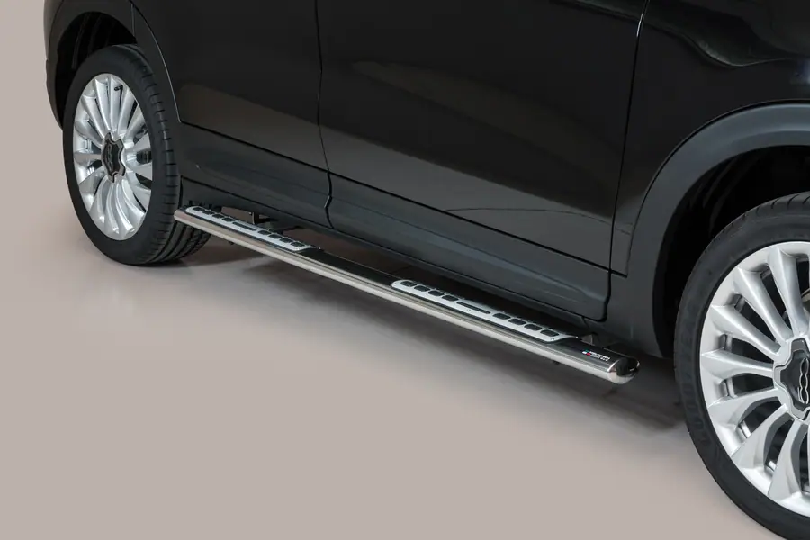 Astmelauad Design, alumiiniumastmete ja neopreeniga øovaal, poleeritud — Fiat 500X (2015–)