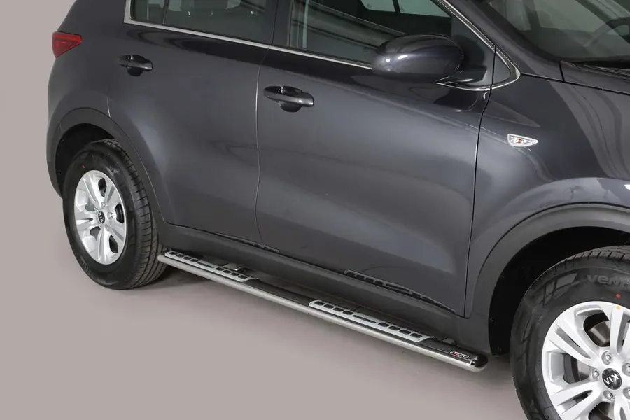 Astmelauad Design, alumiiniumastmete ja neopreeniga øovaal, poleeritud — Kia Sportage (2016–2017)