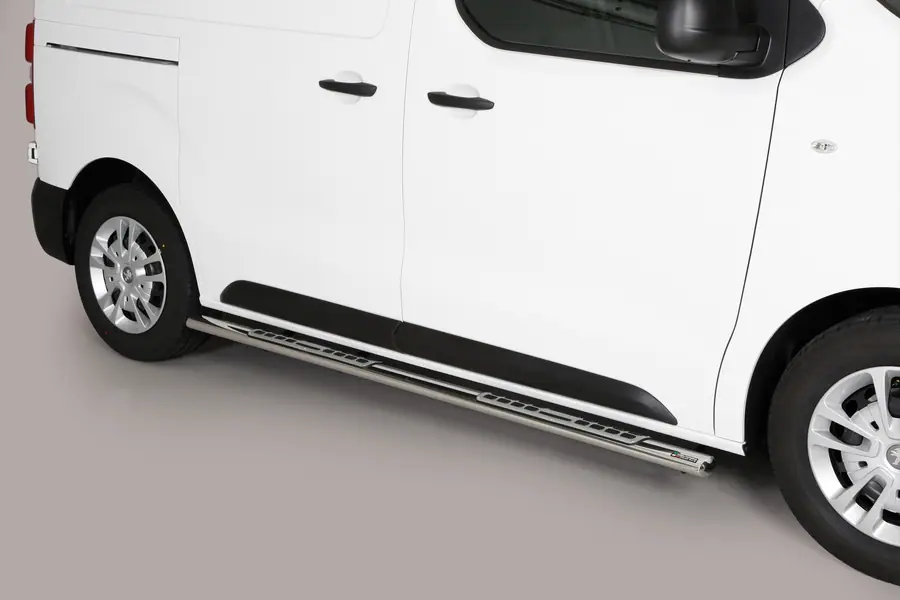 Пороги Design с алюминиевыми накладками øovaal, полированная — Peugeot Expert (2016–)