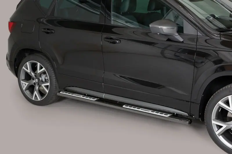 Astmelauad Design, alumiiniumastmete ja neopreeniga øovaal, must — SEAT Ateca (2018–2020)