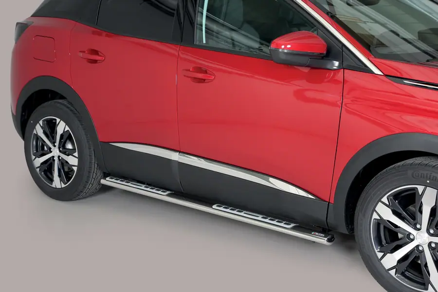 Astmelauad Design, alumiiniumastmete ja neopreeniga øovaal, poleeritud — Peugeot 3008 (2018–)
