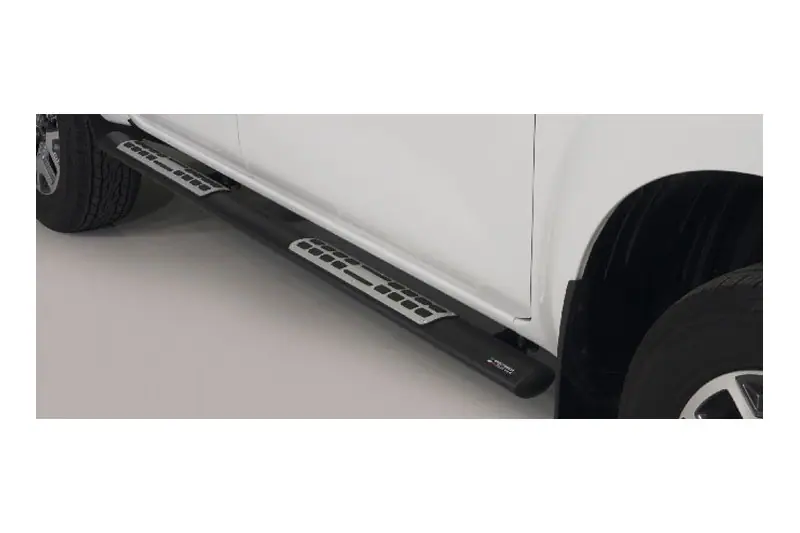 Astmelauad Design, alumiiniumastmete ja neopreeniga øovaal, must — Renault Alaskan (2018–)