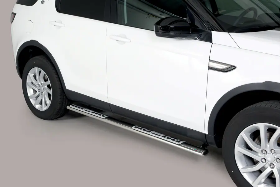 Design side steps with aluminium treads øovaal, mirror polished — Land Rover Discovery (2018–)