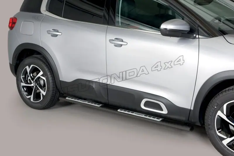 Design side steps with aluminium treads øovaal, black — Citroën C5 Aircross (2019–)