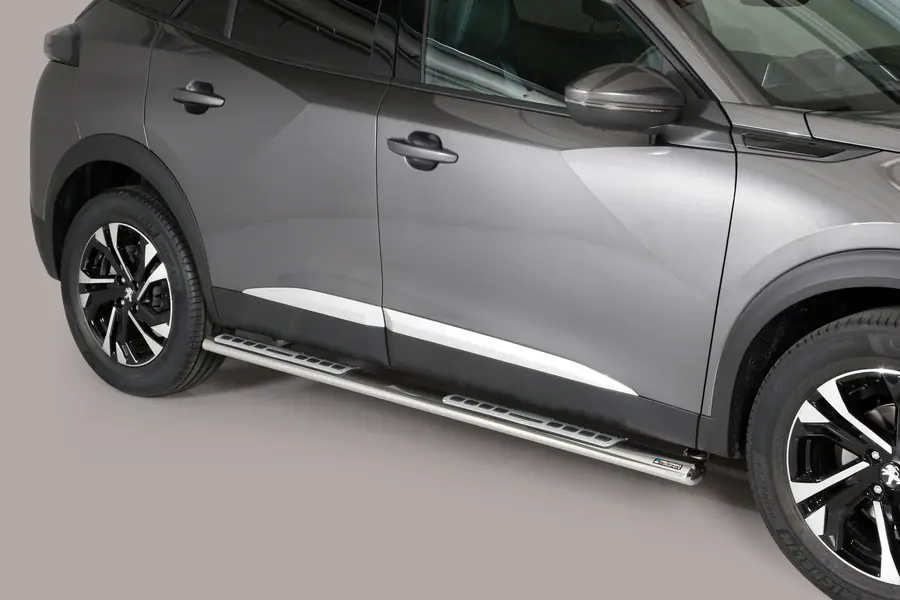 Astmelauad Design, alumiiniumastmete ja neopreeniga øovaal, poleeritud — Peugeot 2008 (2020–)