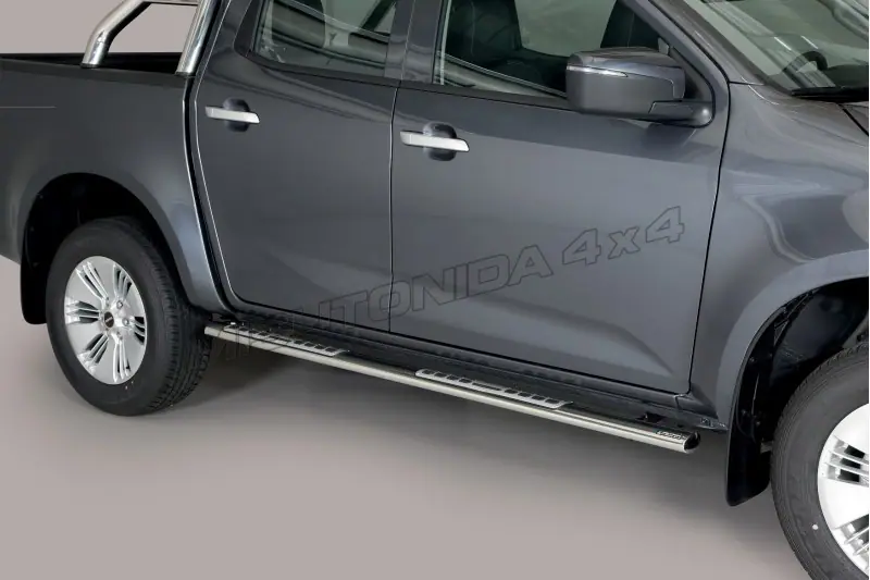 Astmelauad Design, alumiiniumastmete ja neopreeniga øovaal, poleeritud — Isuzu D-Max (2020–)