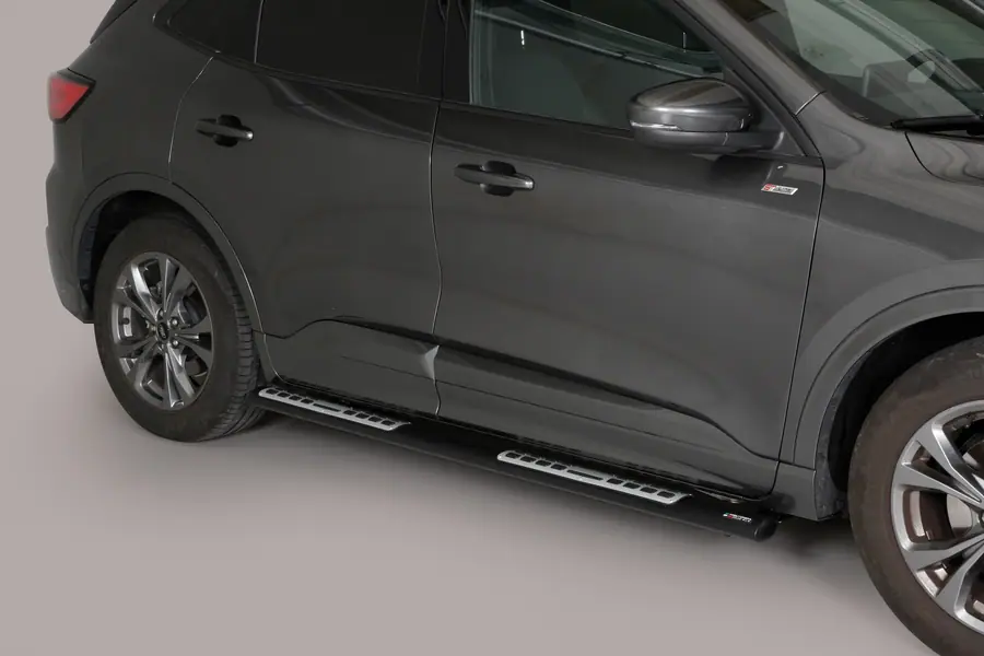 Design side steps with aluminium treads øovaal, black — Ford Kuga (2019–)