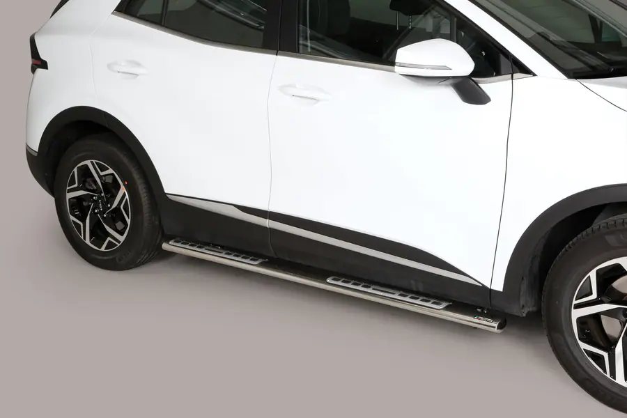Astmelauad Design, alumiiniumastmete ja neopreeniga øovaal, poleeritud — Kia Sportage (2022–)