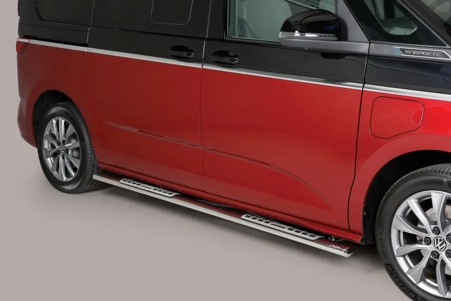 Astmelauad Design, alumiiniumastmete ja neopreeniga øovaal, poleeritud — Volkswagen T7 (2022–)