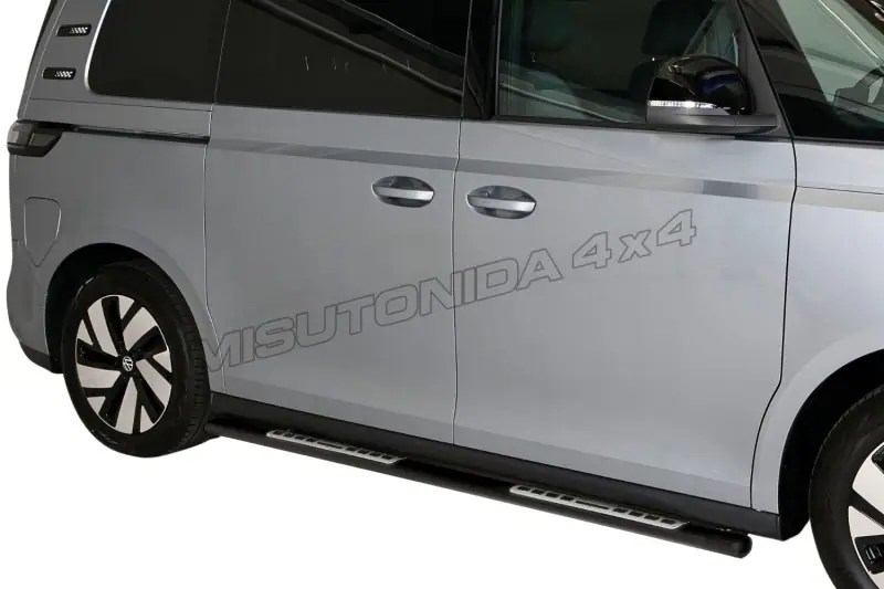 Design side steps with aluminium treads øovaal, black — Volkswagen ID. Buzz (2023–)