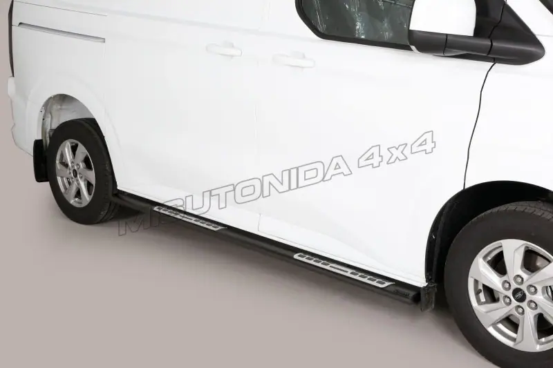 Design side steps with aluminium treads øovaal, black — Ford Tourneo Custom (2024–)