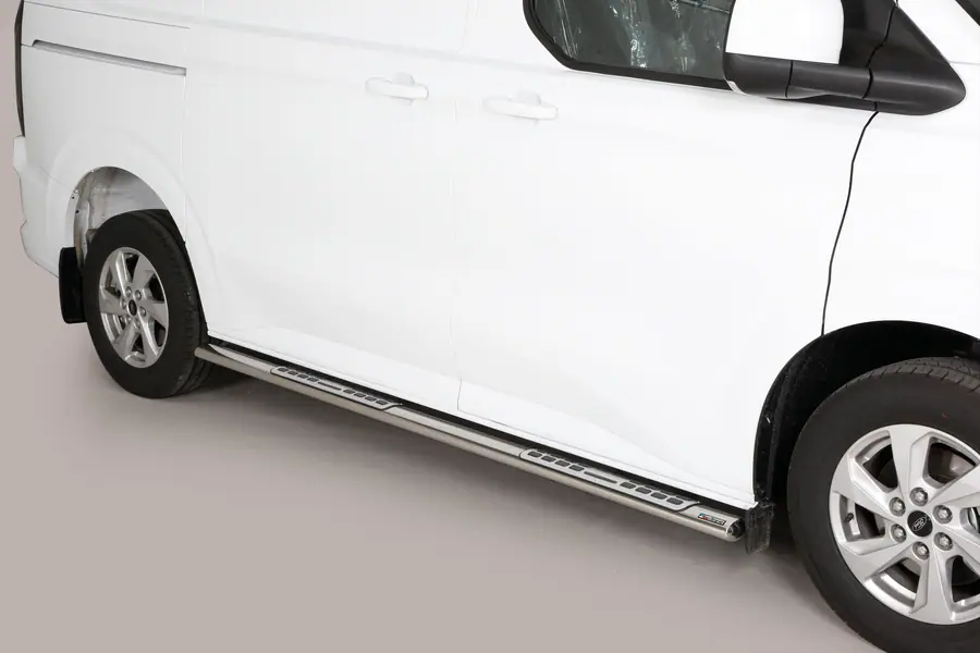 Design side steps with aluminium treads øovaal, mirror polished — Ford Tourneo Custom (2024–)