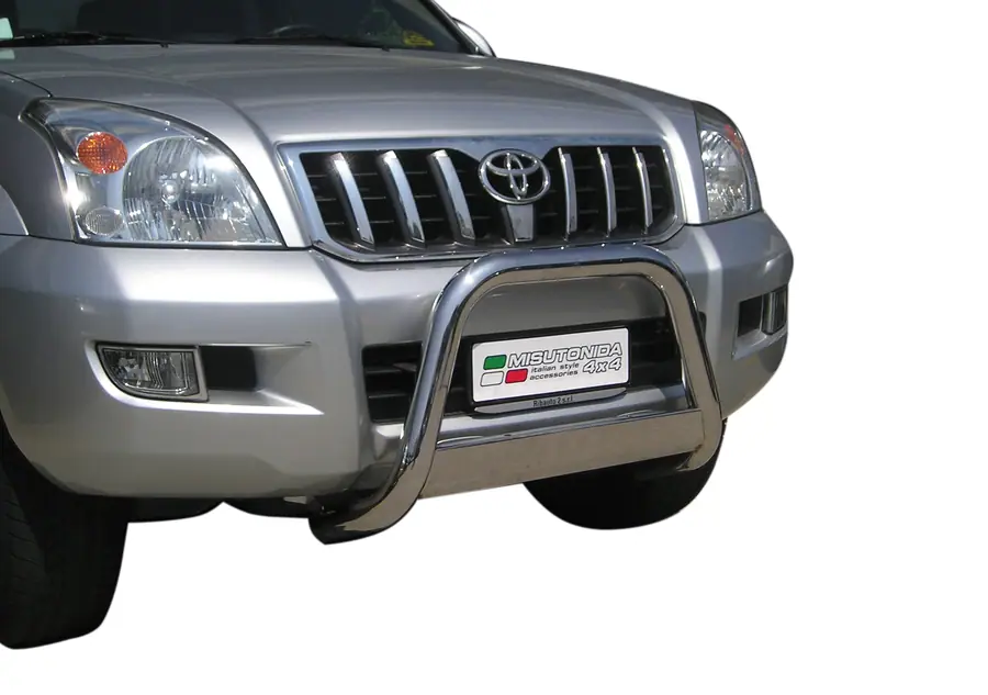 Medium bar, EC approved ø63, mirror polished — Toyota Land Cruiser 120 (2003–2009)