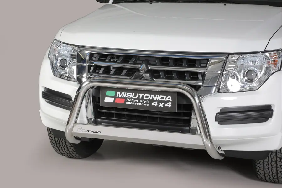 Medium bar ø63, mirror polished — Mitsubishi Pajero (2014–)