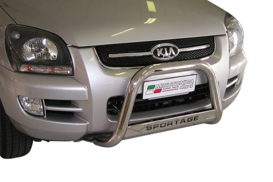 Esikaitseraud Medium, EÜ tüübikinnitus ja graveering ø63, poleeritud — Kia Sportage (2004–2008)