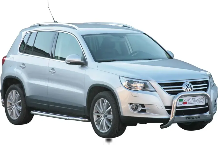 Medium bar, EC approved, engraved ø63, mirror polished — Volkswagen Tiguan (2007–2015)