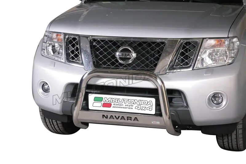 Medium bar, engraved ø63, mirror polished — Nissan Navara (2010–2015)
