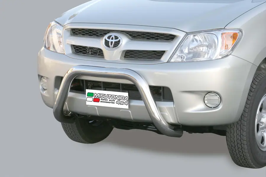 Esikaitseraud Super, EÜ tüübikinnitusega ø76, poleeritud — Toyota Hilux (2005–2011)