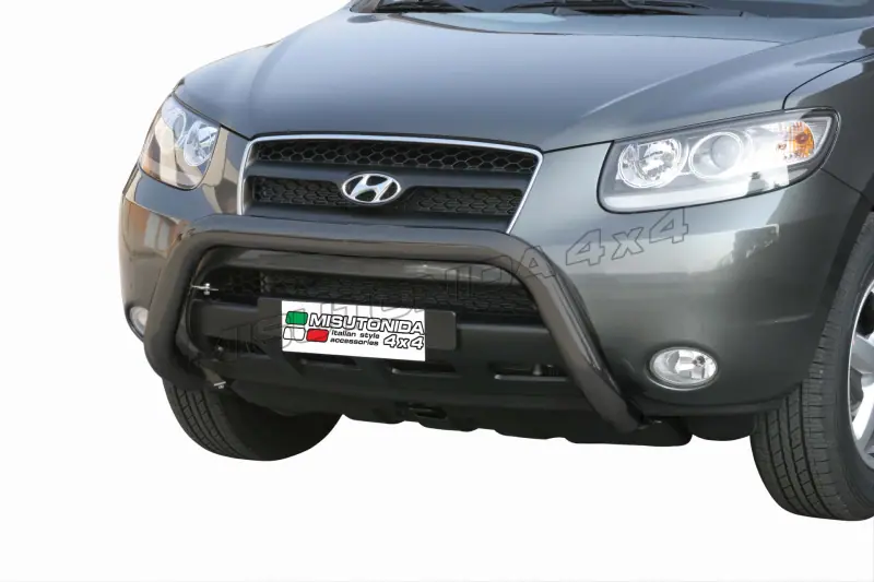 Super bar, EC approved ø76, black — Hyundai Santa Fe (2006–2010)