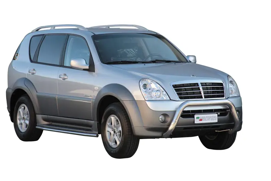 Super bar, EC approved ø76, mirror polished — SsangYong Rexton (2006–2012)