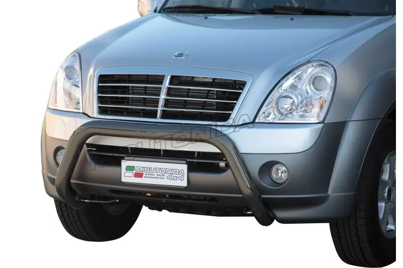 Super bar, EC approved ø76, black — SsangYong Rexton (2006–2012)