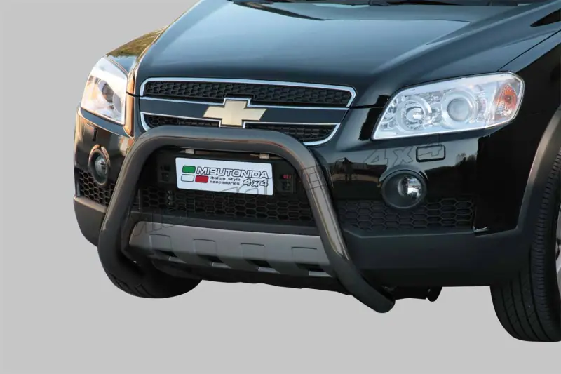 Super bar, EC approved ø76, black — Chevrolet Captiva (2006–2010)