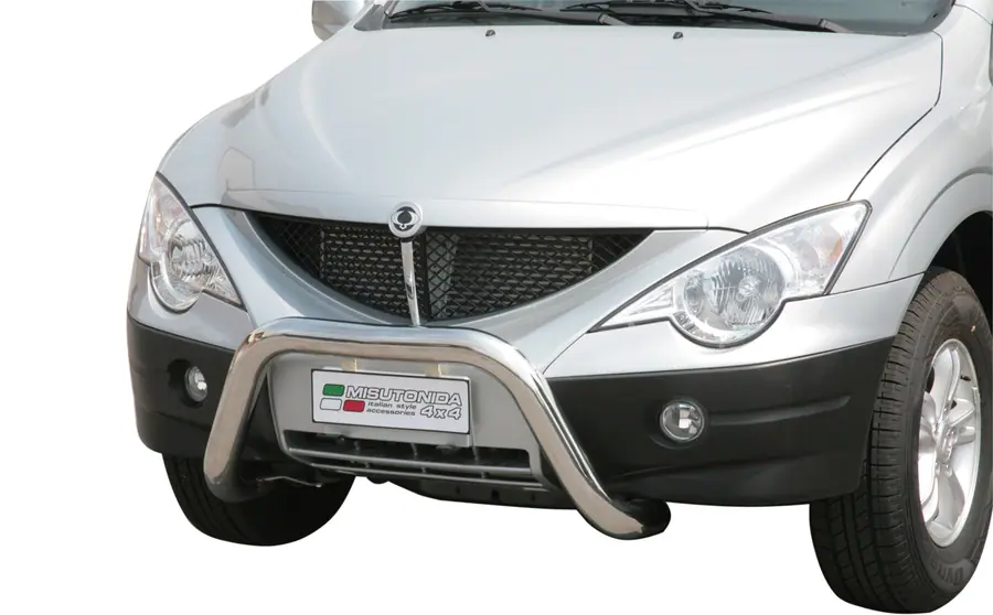 Super bar ø76, mirror polished — SsangYong Actyon Sports (2007–2012)